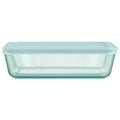 Pyrex® Simply Store® Tinted Glass 6-cup Rectangle Storage Container with Lid, Aqua