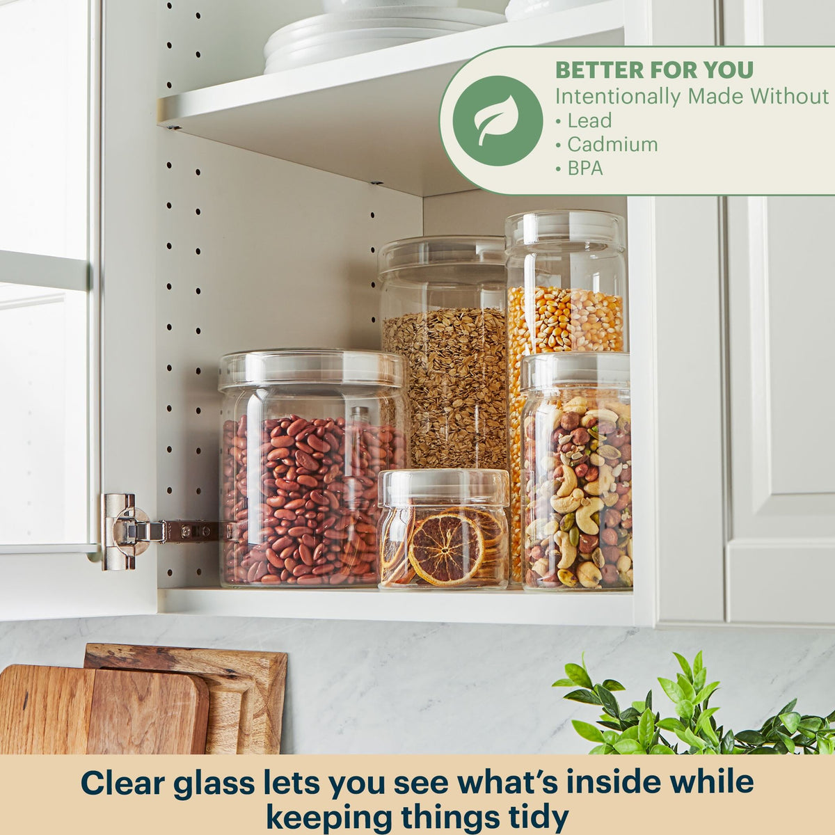 Pyrex® 4-Piece Glass Canister Set