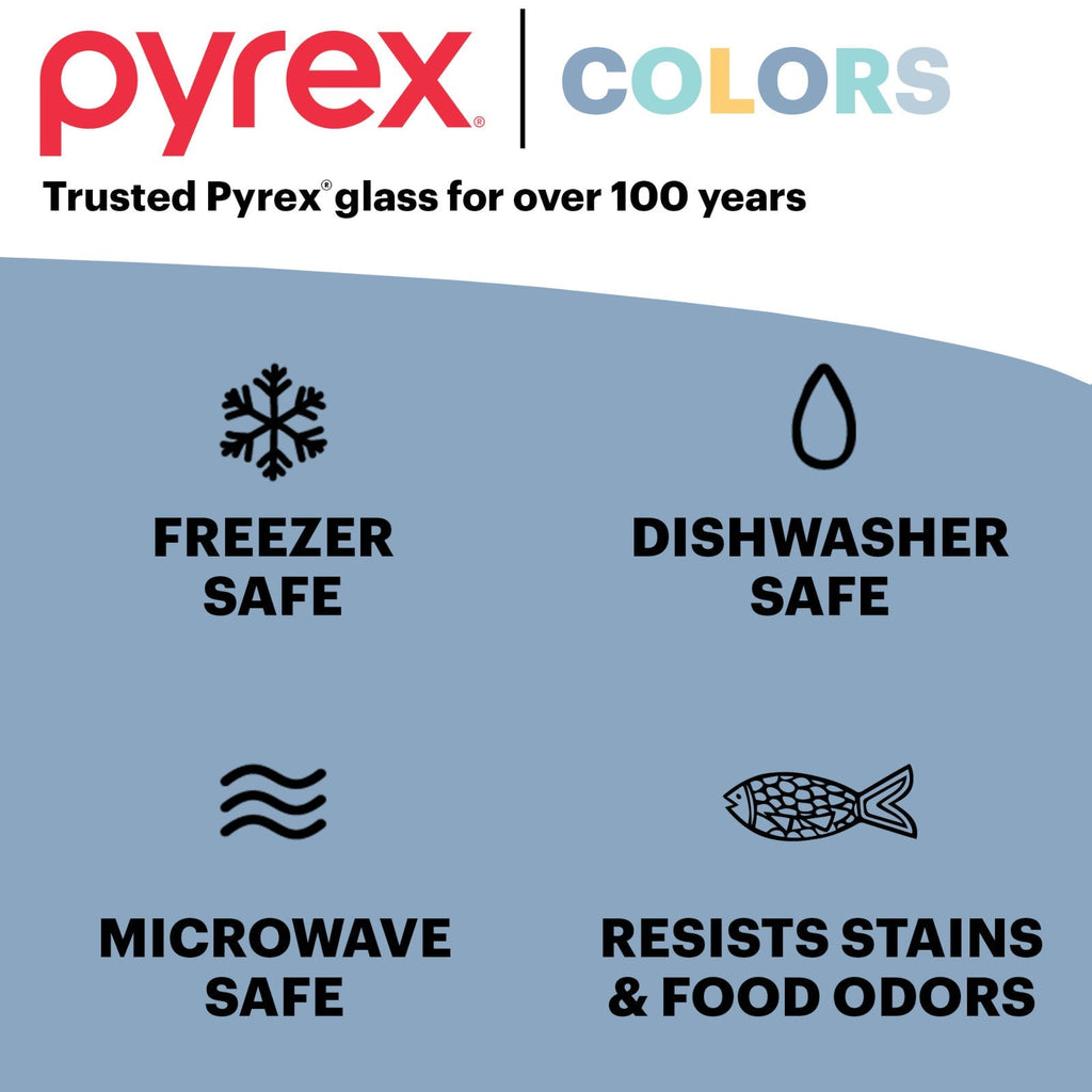 Pyrex® Colors Sculpted Tinted 6-piece Mixing Bowl Set