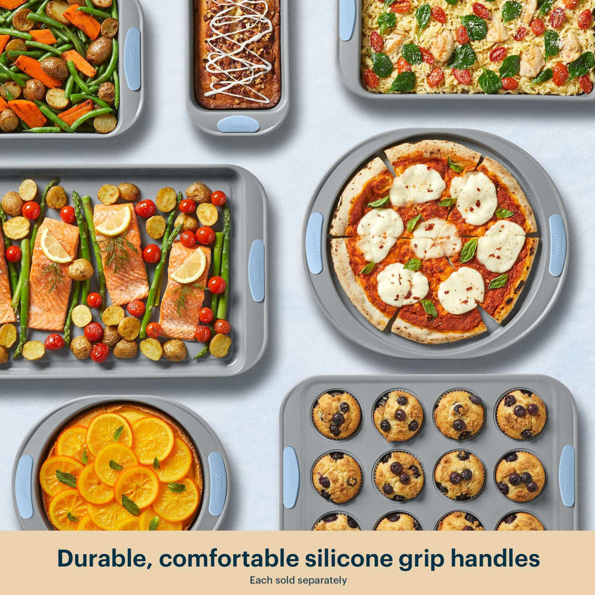 Pyrex® Metal Bakeware 8-Piece Set in Cerulean