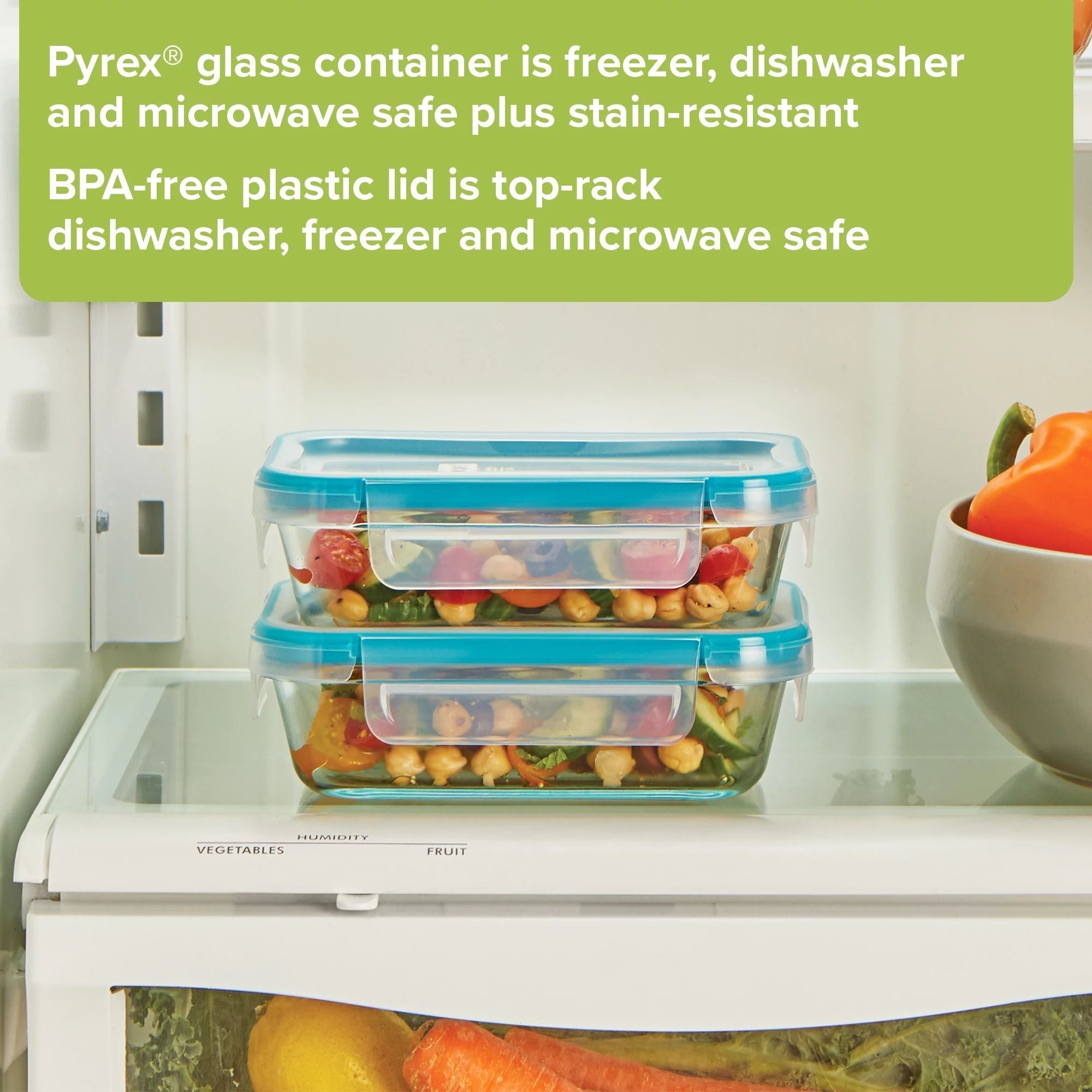 Snapware® Total Solution® Pyrex® 4-piece Glass Storage Set with Plastic Lids