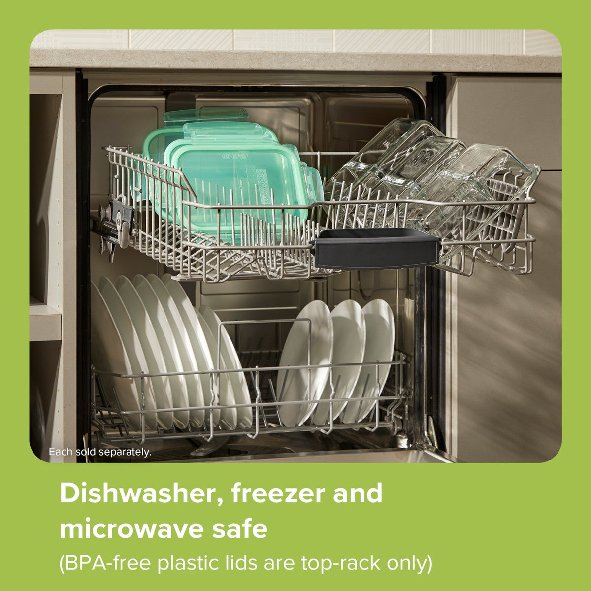 Snapware® MealBox™ 3.8-cup Divided Glass Storage Container with Lid
