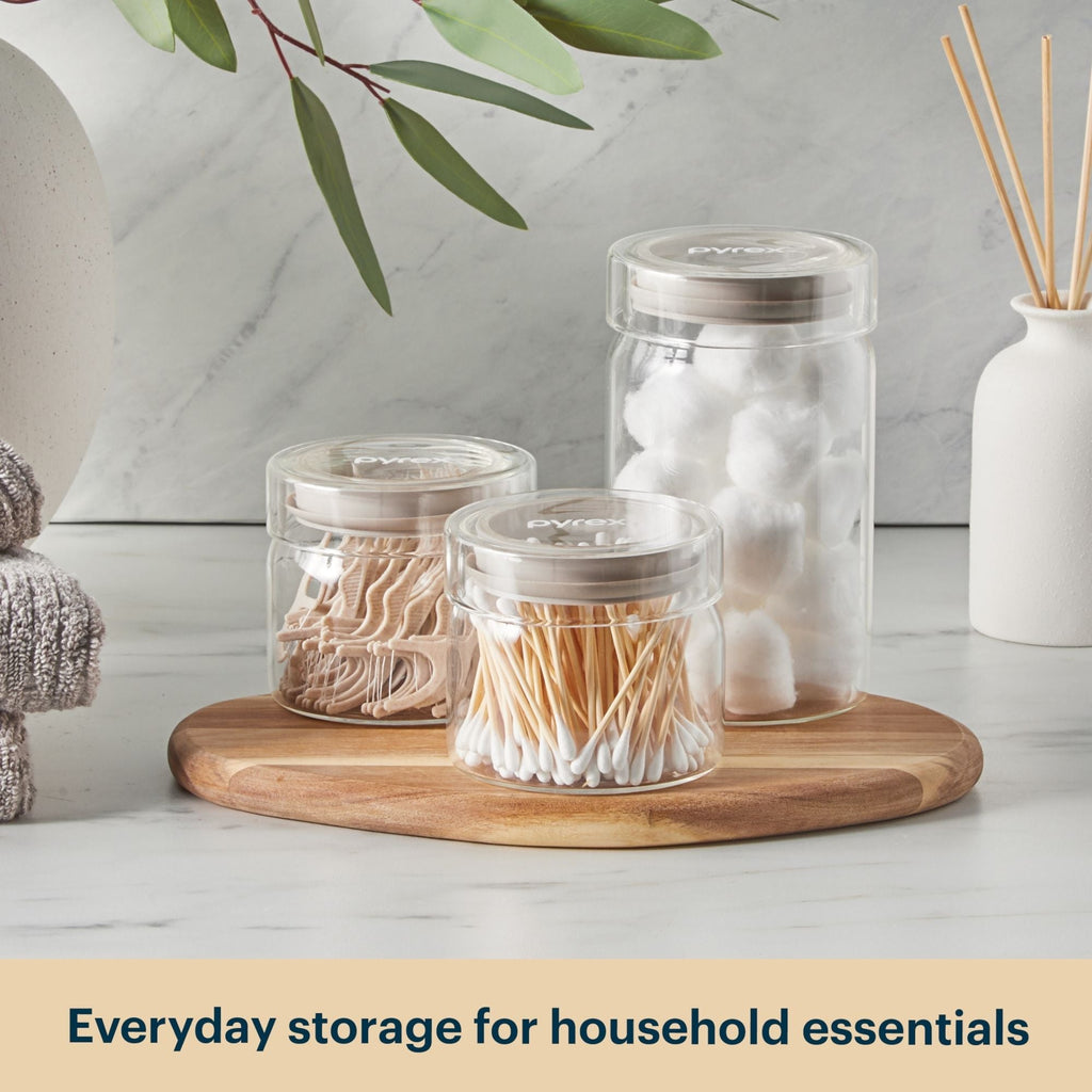 Pyrex® 3-Piece Glass Canister Set